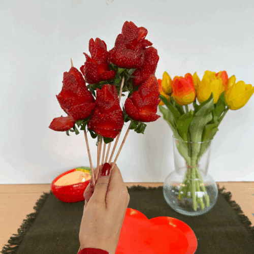Bouquet de fraises pour la fête des mères