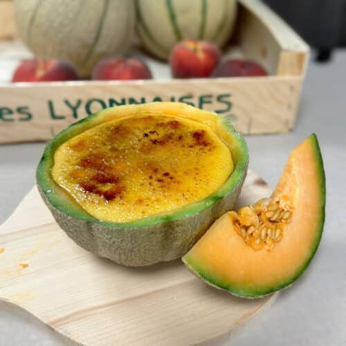 Crème brulée au melon