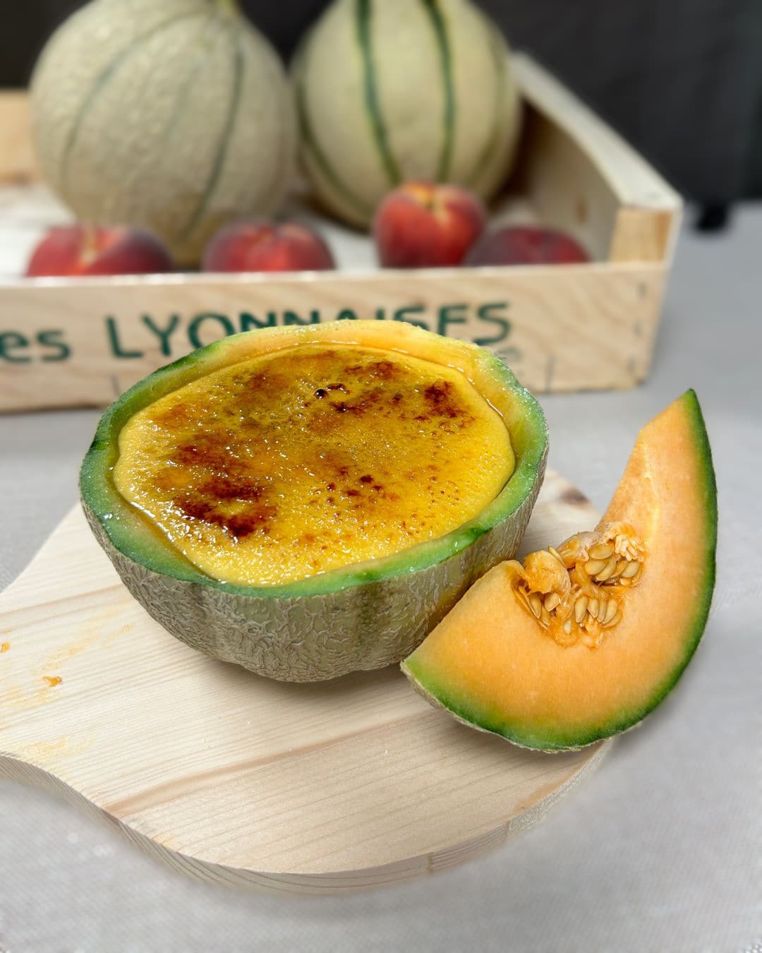 Crème brulée au melon